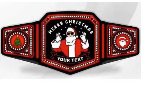 Customized Christmas Championship Inspired Title Belt - 2 | Dash Racegear