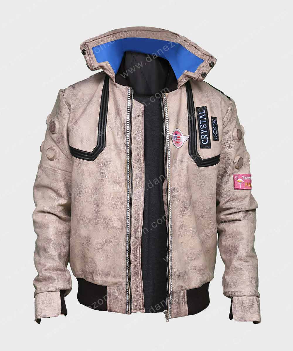 Cyberpunk 2077 Jacket for Sale Jacket unisex detail view 7 | Dash Racegear — Cyberpunk 2077 Leather Bomber Jacket