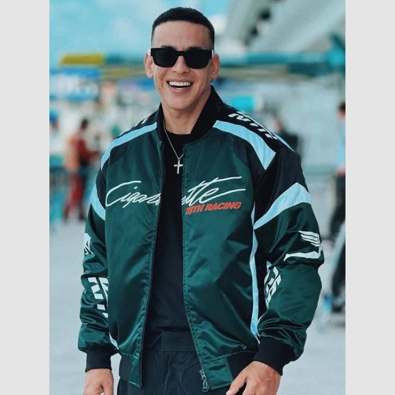 F1 GP Miami 2025 Daddy Yankee Jacket Jacket unisex front product view | Dash Racegear — Daddy Yankee Streetwear Jacket – F1 GP Miami 2025 Edition