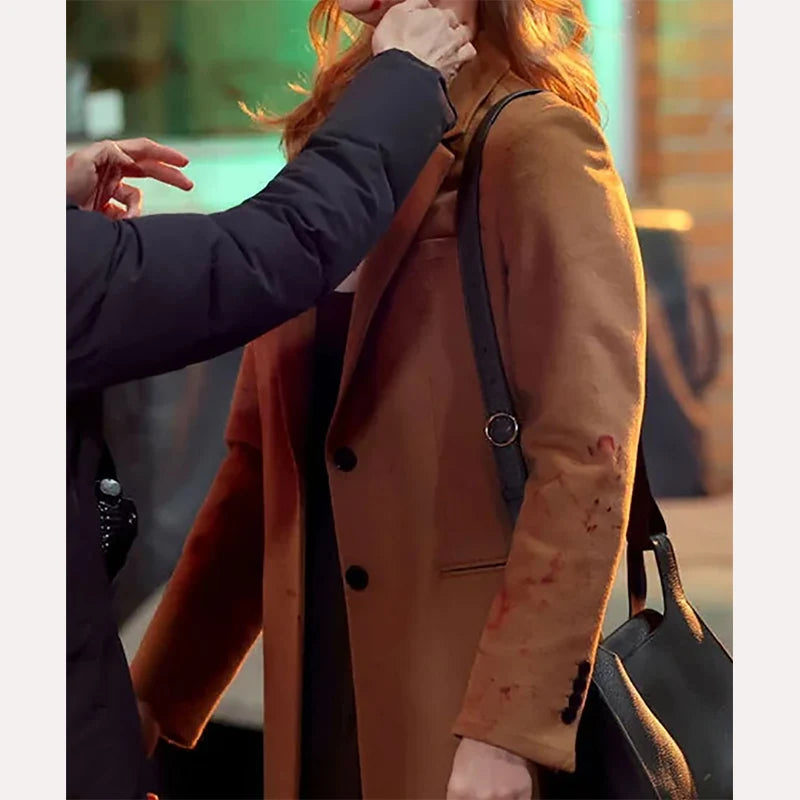 Daredevil 2025 Karen Page Brown Trench Coat Jacket unisex detail view 2 | Dash Racegear — Daredevil 2025 Karen Page Coat – A Must-Have for Trendsetters