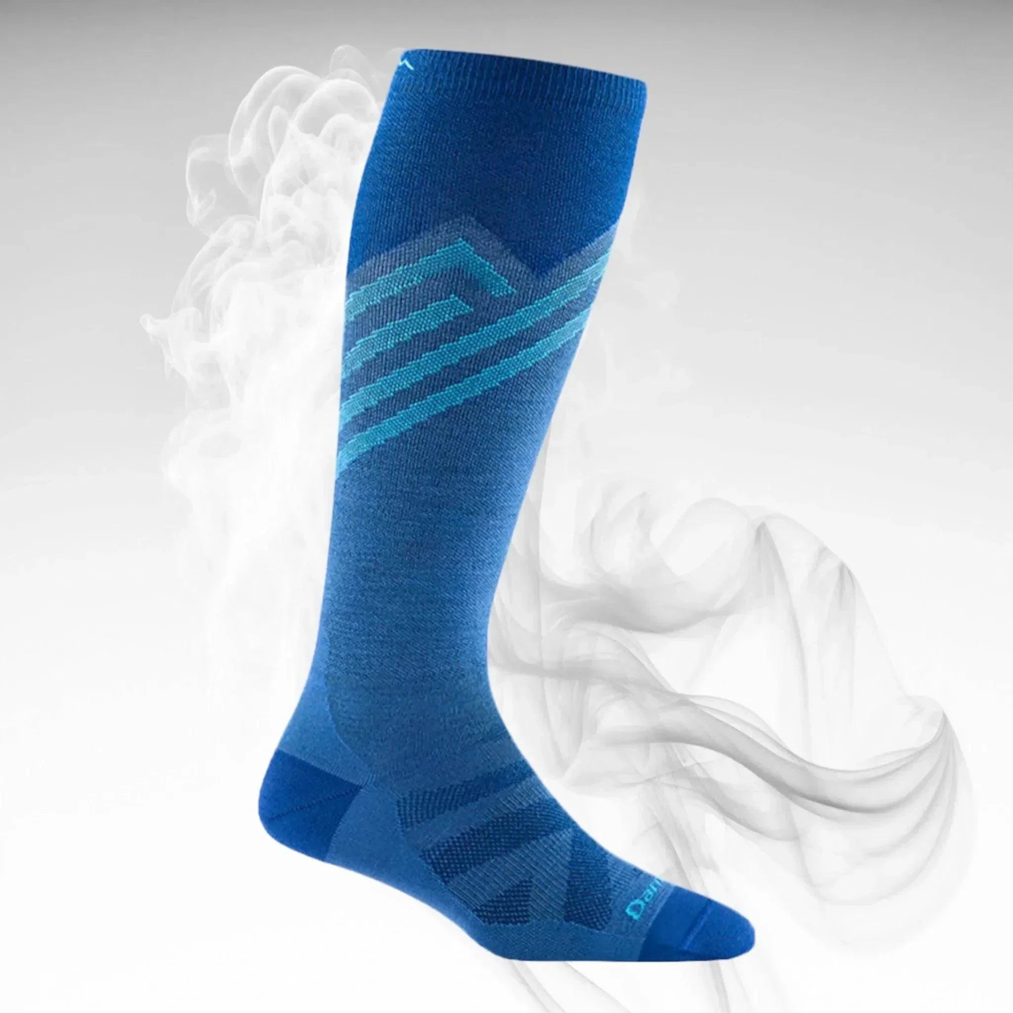 Darn Tough Women's RFL Ultra - Light Ski Socks - Large - Sky Blue