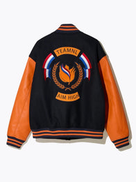 Denham TeamNL Varsity Jacket Varsity Jacket unisex detail view 7 | Dash Racegear — Classic Denham varsity jacket in Netherlands team hues, perfect for layered outfits and national pride.