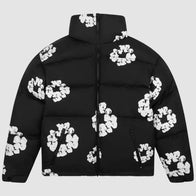 Denim Tears Puffer Jacket Puffer Jacket unisex front product view | Dash Racegear — Denim Tears Outerwear – Iconic Puffer Jacket Style
