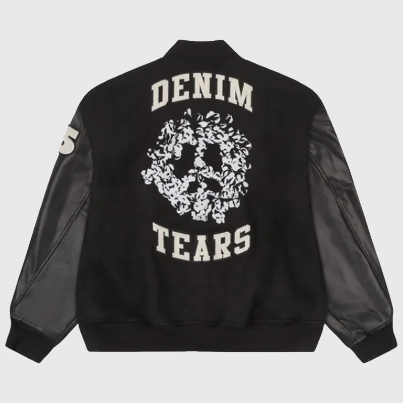 Denim Tears Peace Wreath Varsity Jacket Varsity Jacket unisex detail view 9 | Dash Racegear — Peace Wreath varsity jacket by Denim Tears streetwear