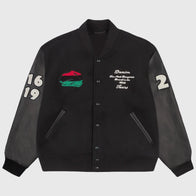 Denim Tears Peace Wreath Varsity Jacket Varsity Jacket unisex detail view 8 | Dash Racegear — Denim Tears iconic Peace Wreath letterman varsity jacket