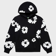 Denim Tears The Cotton Wreath Hoodie Hoodie unisex front product view | Dash Racegear — Denim Tears The Cotton Wreath Hoodie Black