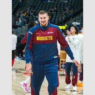 Denver Nuggets Nike Showtime Hoodie Hoodie unisex front product view | Dash Racegear — Show off your Denver Nuggets spirit with the Nike Showtime hoodie.