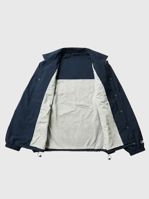 Palace x Detroit Tigers 2026 Coach Jacket Jacket unisex detail view 3 | Dash Racegear — The 2026 Palace x Detroit Tigers Blue Coach Jacket blends skate culture, team style, and a clean casual aesthetic.