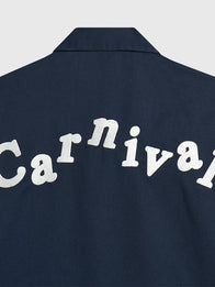 Carnival Golf x Disney Donald Jacket Jacket unisex detail view 4 | Dash Racegear — Navy blue Disney Donald x Carnival Golf zip-up jacket featuring a versatile unisex design and timeless casual appeal.