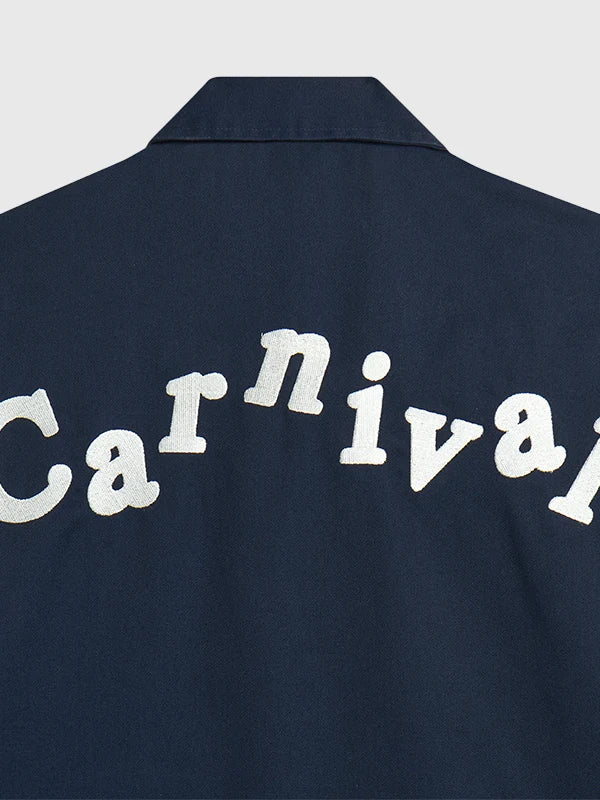 Carnival Golf x Disney Donald Jacket Jacket unisex detail view 4 | Dash Racegear — Navy blue Disney Donald x Carnival Golf zip-up jacket featuring a versatile unisex design and timeless casual appeal.