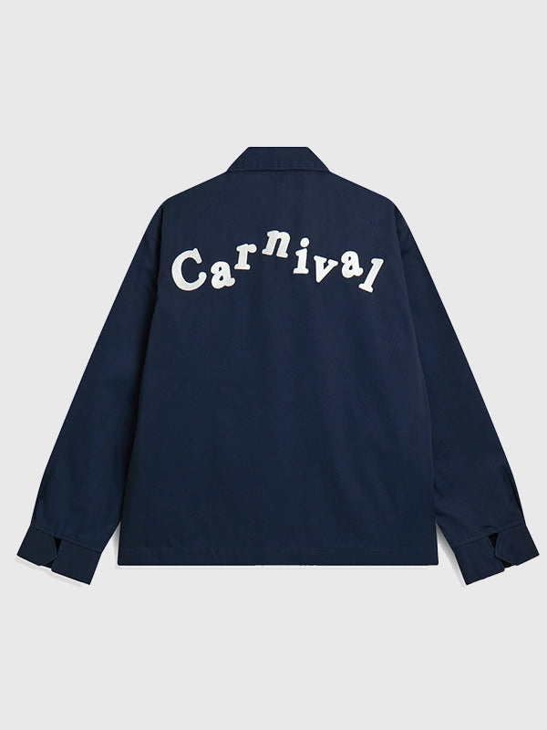 Carnival Golf x Disney Donald Jacket Jacket unisex detail view 2 | Dash Racegear — Disney Donald x Carnival Golf 2026 Zip-Up Jacket in Navy Blue for men and women with a relaxed fit and everyday comfort.