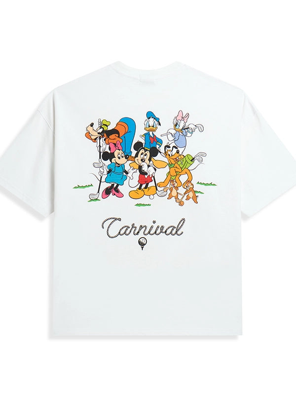 Carnival Golf x Disney Group Shot T-Shirt Shirt unisex detail view 4 | Dash Racegear — Disney Group Shot 2026 Carnival Golf T-shirt featuring a versatile unisex design and timeless streetwear appeal.