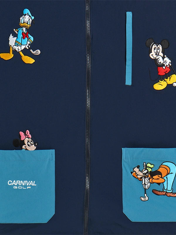 Carnival Golf x Disney Mickey Vest Vest unisex detail view 3 | Dash Racegear — Disney Mickey Carnival Golf 2026 vest blending classic navy styling with lightweight everyday versatility.