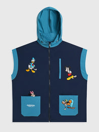 Carnival Golf x Disney Mickey Vest Vest unisex front product view | Dash Racegear — Carnival Golf x Disney Mickey 2026 Zip-Up Unisex Vest in Navy Blue with a lightweight design and everyday comfort.