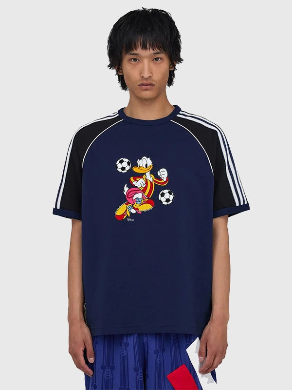 Adidas x Brain Dead x Disney t-Shirt Shirt unisex front product view | Dash Racegear — Navy blue Adidas x Brain Dead x Disney Women's T-Shirt featuring a creative graphic style and comfortable everyday feel.