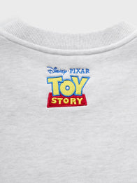 Disney x Kith for Pixar Pizza Planet Nelson Crewneck Sweatshirt Sweatshirt unisex detail view 4 | Dash Racegear — Pixar Disney x Kith Pizza Planet Nelson Crewneck, 2025 edition, trendy, comfortable hoodie for everyday fan fashion.