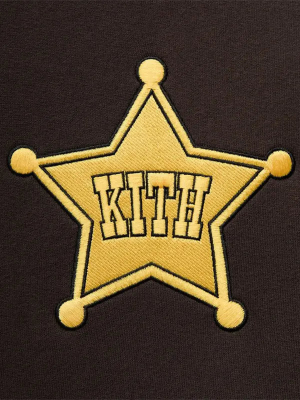 Disney x Kith for Pixar Woody Nelson Hoodie Hoodie unisex detail view 3 | Dash Racegear — Pixar Disney x Kith Woody Nelson Hoodie in brown, 2025 edition, trendy and comfortable for fans.