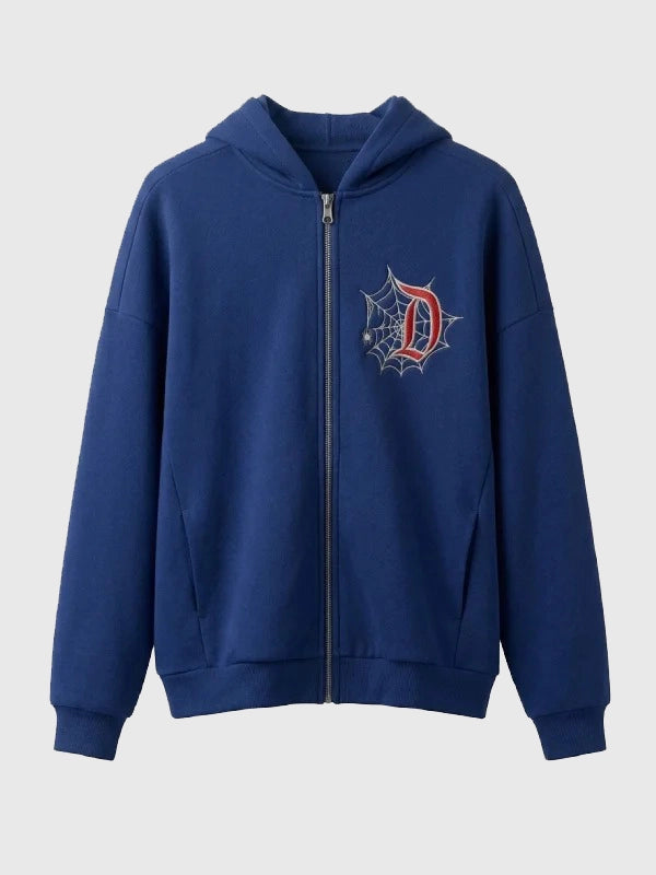 Spiderman Disneyland Hoodie Hoodie unisex detail view 2 | Dash Racegear — Spider-Man Disneyland zip-up hoodie blending premium craftsmanship with modern everyday wearability and comic-inspired appeal.