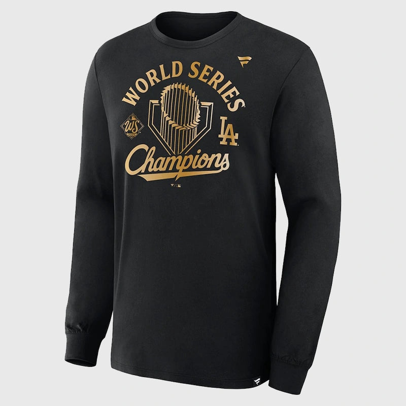 Dodgers 2025 World Series Champions Parade Long Sleeve T-Shirt Shirt unisex detail view 2 | Dash Racegear — LA Dodgers 2025 World Series Parade Long Sleeve T-Shirt – Fan Gear