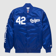 Los Angeles Dodgers 42 Jacket Jacket unisex front product view | Dash Racegear — Authentic Los Angeles Dodgers 42 Jacket – Honor Baseball’s Greatness