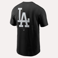 Dodgers Nike Black Lights Out Bar Loading T-Shirt Shirt unisex detail view 3 | Dash Racegear — Dodgers Black Tee – Nike Bar Loading Lights Out Design