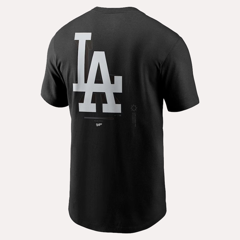 Dodgers Nike Black Lights Out Bar Loading T-Shirt Shirt unisex detail view 3 | Dash Racegear — Dodgers Black Tee – Nike Bar Loading Lights Out Design