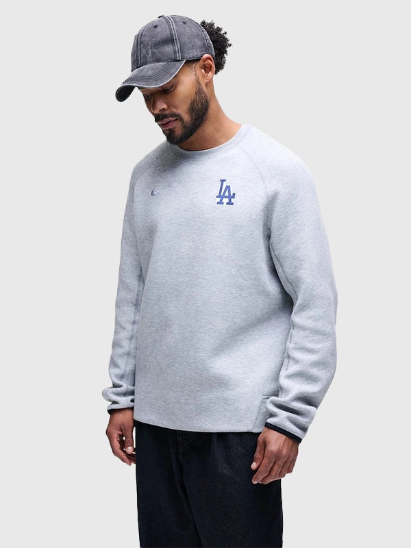 Los Angeles Dodgers Nike Tech Fleece Sweatshirt Sweatshirt unisex front product view | Dash Racegear — Nike Dodgers Tech Fleece Sweatshirt – Sport Luxe Design