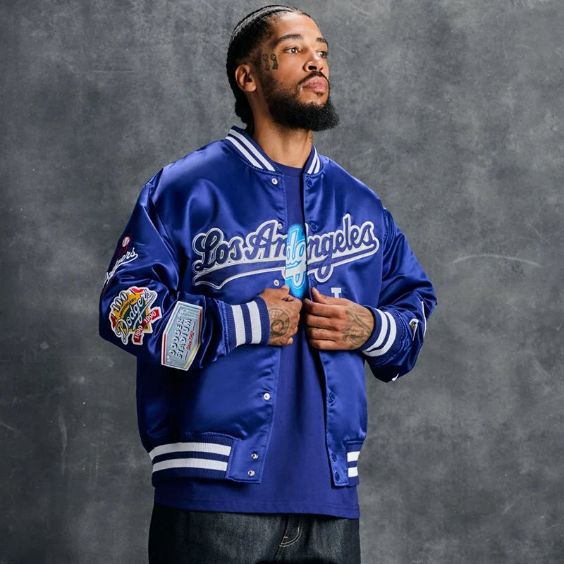 OVO x New Era x MLB Dodgers Varsity Jacket Varsity Jacket unisex detail view 2 | Dash Racegear — Dodgers Spirit, OVO Style – MLB Varsity by New Era