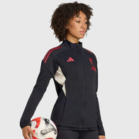LFC Adidas 25/26 Domestic Training Jacket Jacket unisex detail view 3 | Dash Racegear — Liverpool 25/26 training fleece jacket in black for domestic wear