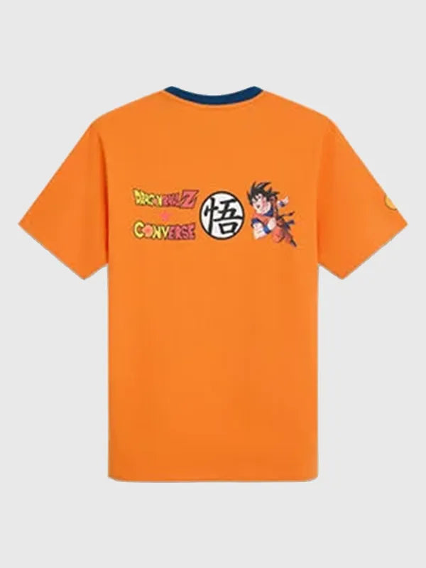 Converse Dragon Ball Z T-Shirt Shirt unisex detail view 6 | Dash Racegear — Orange Dragon Ball Z x Converse T-shirt crafted for breathable comfort and versatile casual fashion.