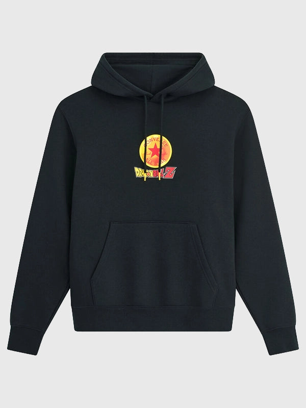 Converse Dragon Ball Hoodie Hoodie unisex front product view | Dash Racegear — Converse x Dragon Ball Z 2026 Shenron Black Pullover Hoodie for Men & Women featuring premium comfort and bold anime-inspired everyday style.