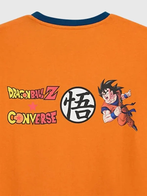 Converse Dragon Ball Z T-Shirt Shirt unisex detail view 8 | Dash Racegear — Orange Converse Dragon Ball Z T-shirt designed for lightweight comfort and effortless streetwear-inspired appeal.