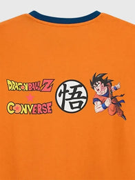 Converse x Dragon Ball Z Goku T-Shirt Shirt unisex detail view 4 | Dash Racegear — Orange Converse Dragon Ball Z T-shirt designed for lightweight comfort and effortless streetwear-inspired appeal.