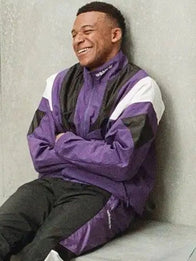 Kylian Mbappe EA FC 27 Real Madrid Track Jacket Jacket unisex detail view 3 | Dash Racegear — Adidas Real Madrid EA Sports FC 27 track jacket blending Kylian Mbappé-inspired design with premium everyday wearability.