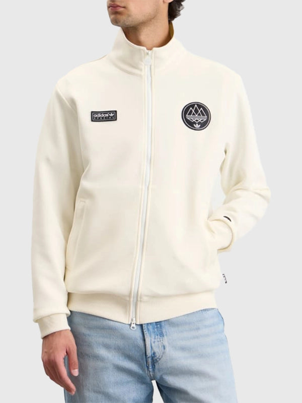 END. x Adidas Angelzarke SPZL Track Jacket Jacket unisex detail view 2 | Dash Racegear — Cream END. x Adidas Angelzarke track jacket featuring a full-zip design and timeless sporty appeal.