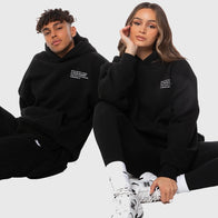 Elite Eleven Community Hoodie Hoodie unisex front product view | Dash Racegear — Elite Eleven hoodie designed in black fleece fabric