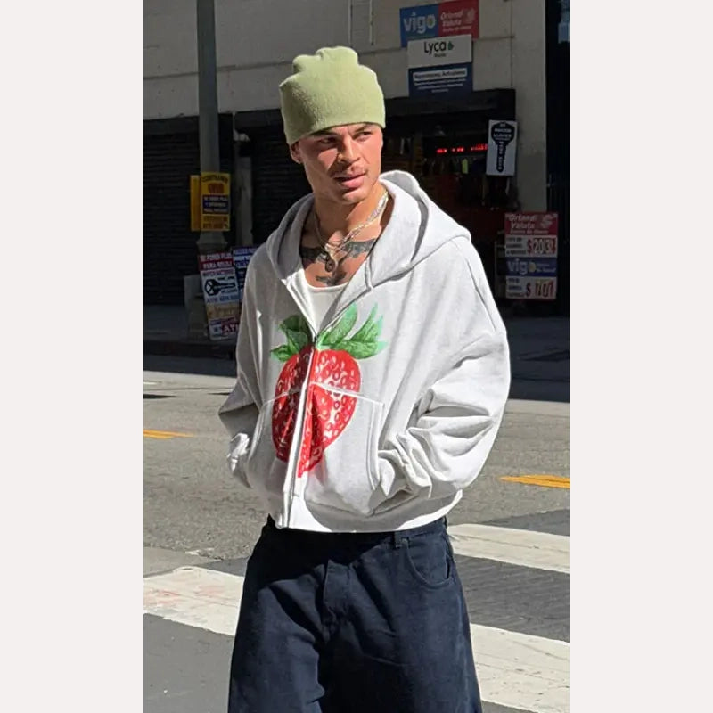 Elwood Strawberry Hoodie Hoodie unisex detail view 6 | Dash Racegear — Fresh Drop – Elwood Hoodie with Strawberry Artwork