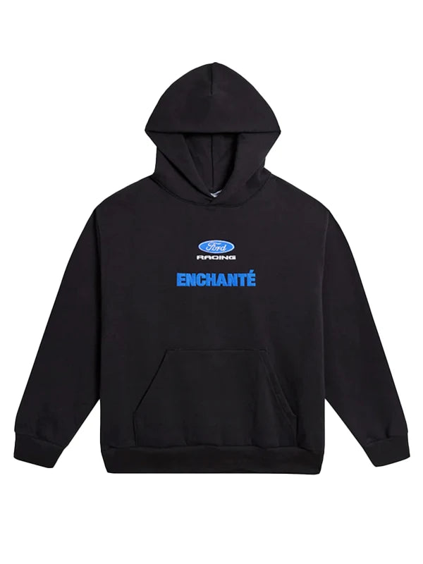 Enchanté x Ford Racing Hoodie Hoodie unisex detail view 3 | Dash Racegear — Enchanté x Ford Racing 2026 Hoodie, black pullover with eye-catching graphics and soft fleece for all-day comfort.