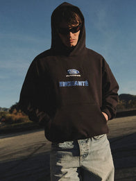 Enchanté x Ford Racing Hoodie Hoodie unisex front product view | Dash Racegear — Black Enchanté x Ford Racing 2026 Pullover Hoodie, cozy, soft fleece with standout design for casual fan wear.
