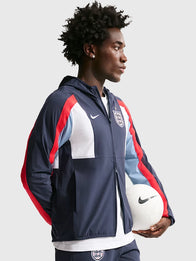England Nike Dri-FIT Woven Jacket Jacket unisex detail view 2 | Dash Racegear — Side image of England Nike Dri-FIT Woven Jacket Navy