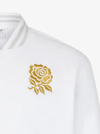 England Rugby x Undefeated x Castore Bomber Jacket Bomber Jacket unisex detail view 4 | Dash Racegear — England Rugby x Undefeated white bomber jacket featuring premium materials and modern sporty silhouette.