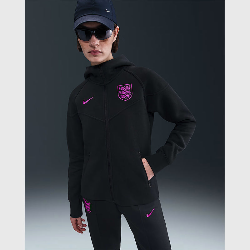 England Nike Tech Windrunner Football Hoodie Hoodie unisex front product view | Dash Racegear — Sport your pride in the England Nike Tech Hoodie