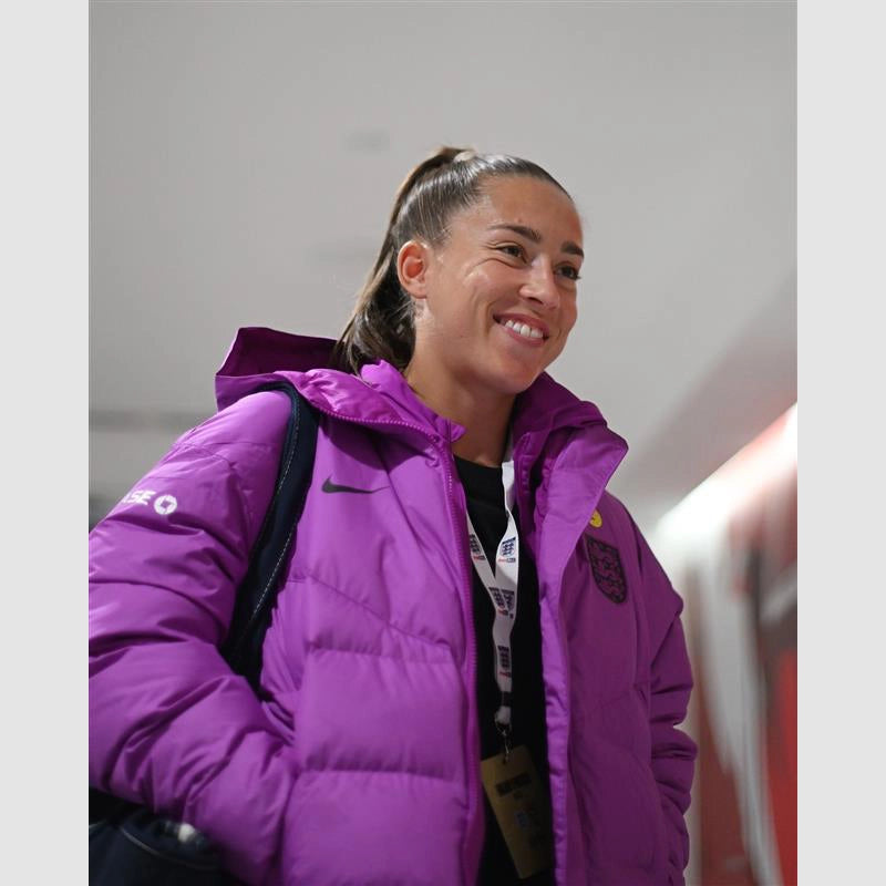 England Lionesses Nike Purple Puffer Jacket Puffer Jacket unisex detail view 2 | Dash Racegear — Nike England Lionesses purple winter jacket