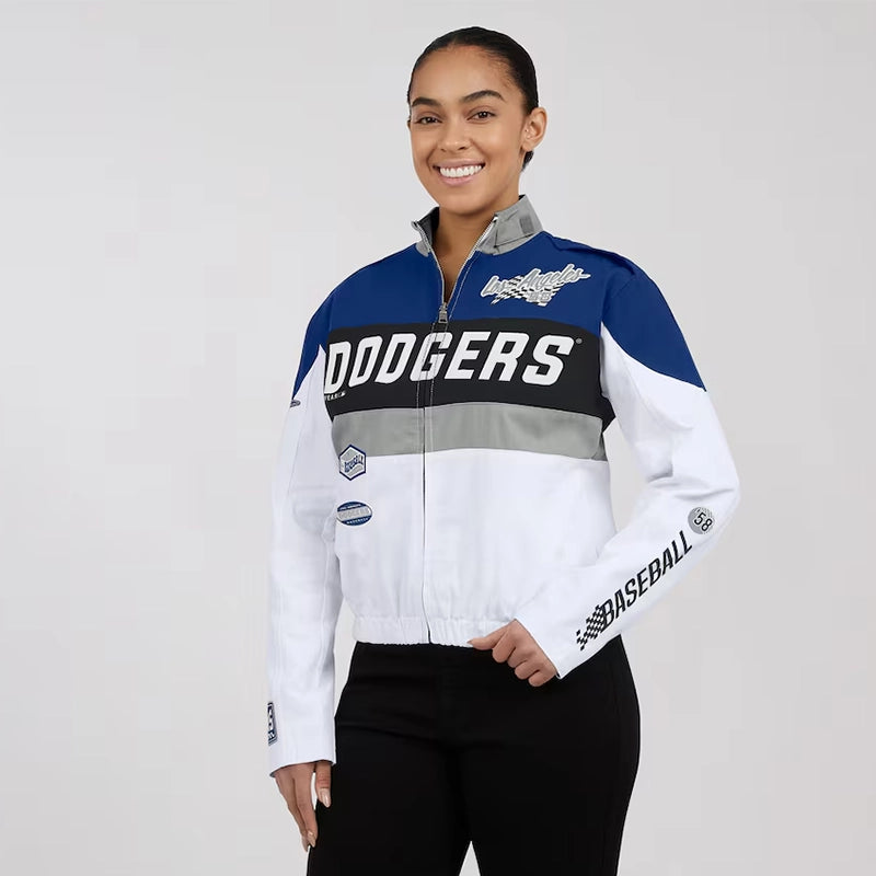 Los Angeles Dodgers Racer Jacket Jacket unisex detail view 4 | Dash Racegear — LA Dodgers Fan Jacket – Streamlined Racer Design