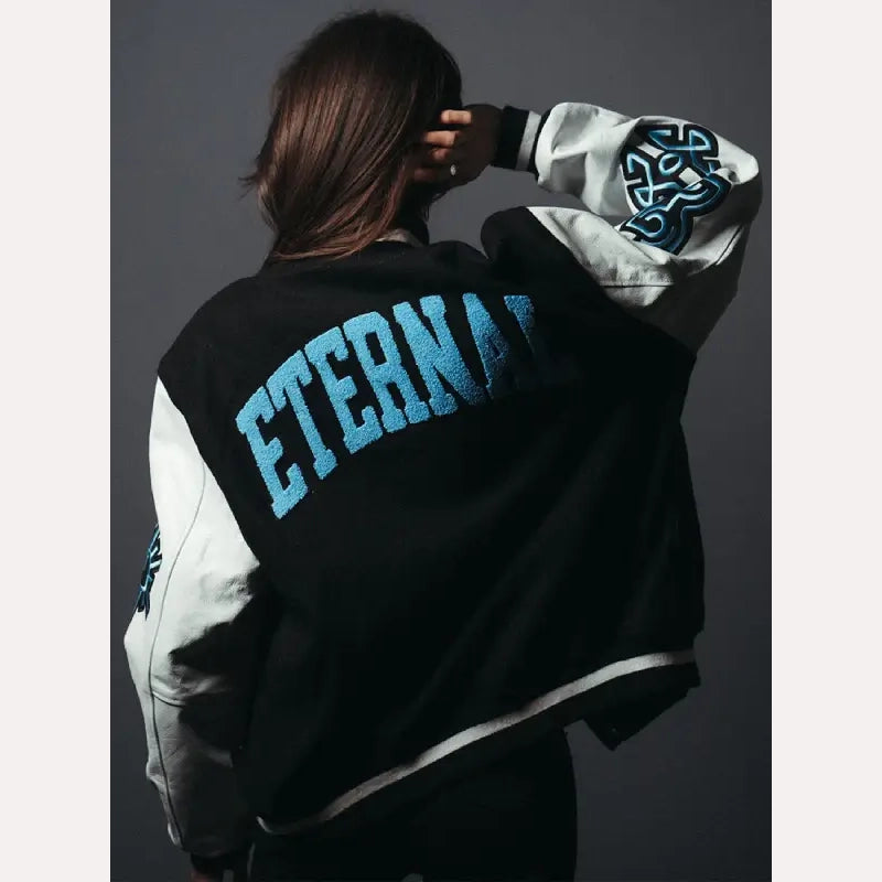 Spiritbox Eternal Varsity Jacket Varsity Jacket unisex detail view 4 | Dash Racegear — spiritbox eternal jacket with patches