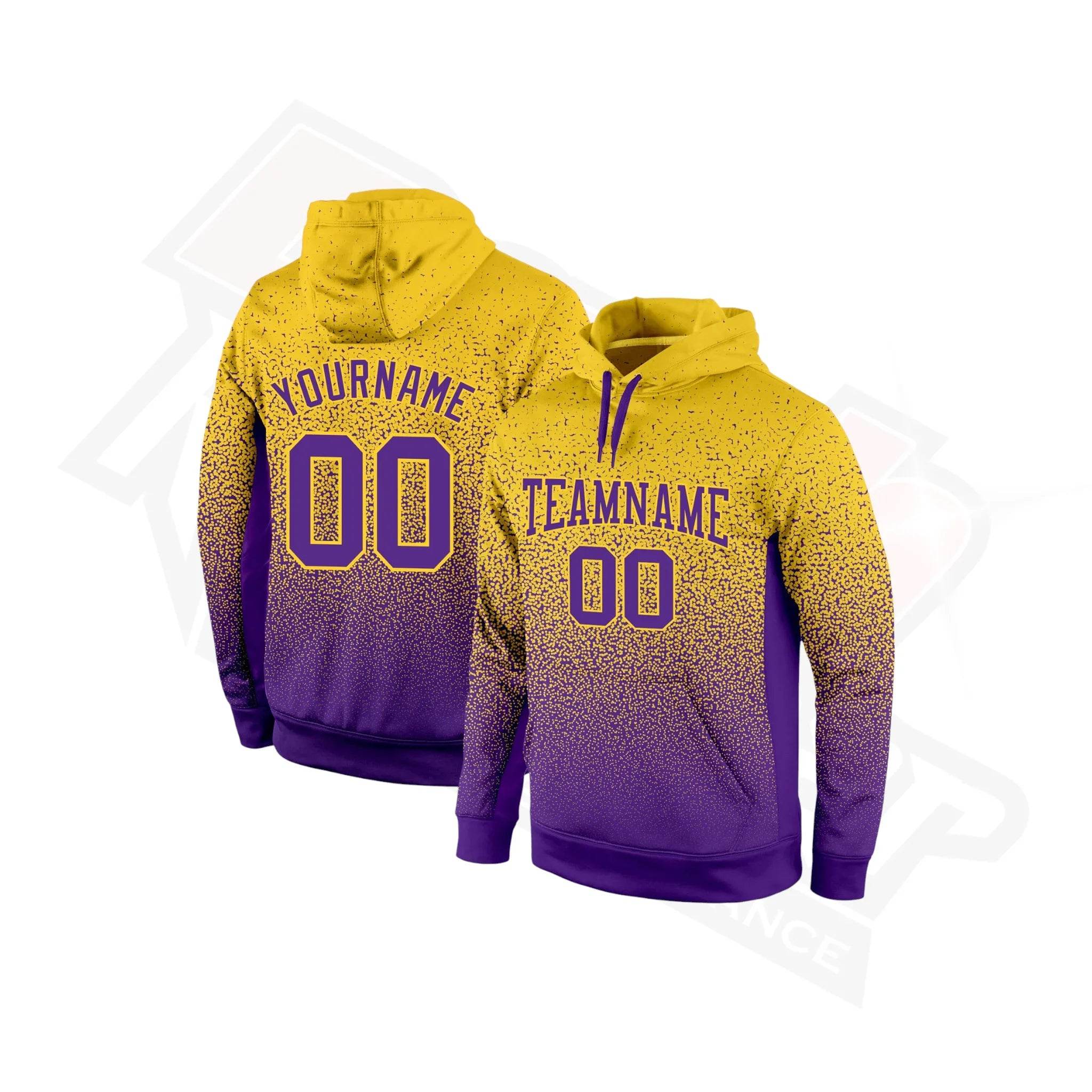 Exclusive Gold & Purple Fade Custom Stitched Sports Hoodie - Dash Racegear Store