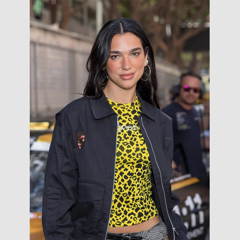 F1 Grand Prix Monaco Dua Lipa Porsche Jacket Jacket unisex front product view | Dash Racegear — Monaco Grand Prix 2025 Jacket – Dua Lipa Porsche Look