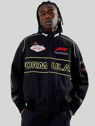 F1 Las Vegas Jacket Jacket unisex front product view | Dash Racegear — Las Vegas F1 Racing Bomber – Rihanna Fashion-Inspired Jacket