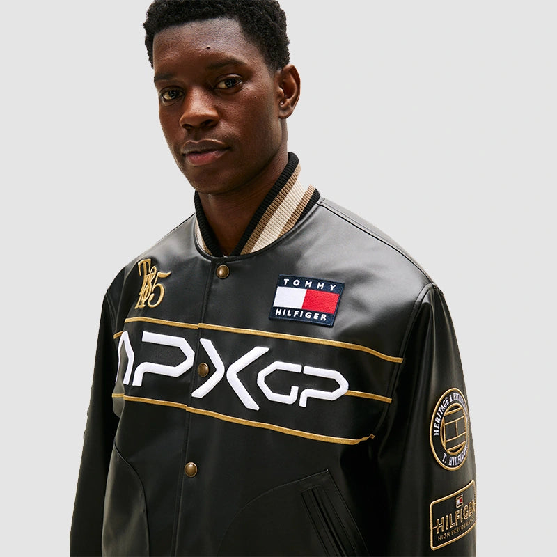 Tommy Hilfiger F1 Movie Racing Varsity Jacket Varsity Jacket unisex detail view 4 | Dash Racegear — Racing-style varsity jacket by Tommy Hilfiger for F1 The Movie