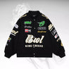 Fair Focus Embroidered Racing Jacket - XX - Large - Black - Men's
